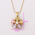 31422 Xuping online gold jewellery shopping colorful flower shaped pendant jewelry for women